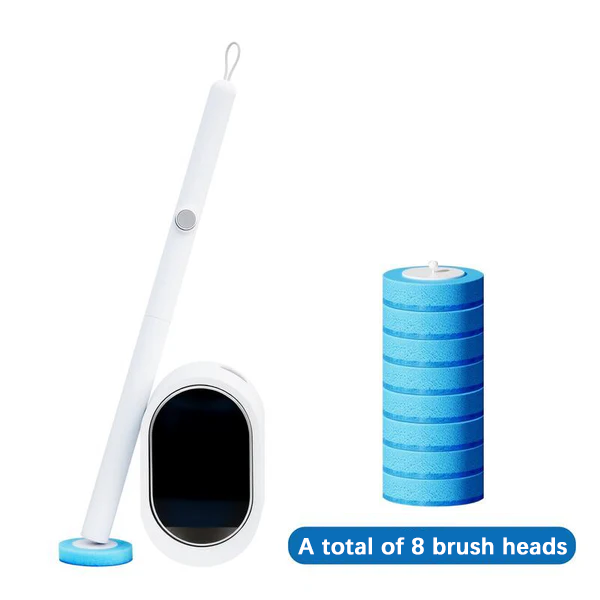 Disposable Toilet Brush (1 Handle +8 Refills)
