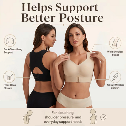 Cleanixy® Posture Bra – Women’s Wireless Seamless Shaping Bra with Soft Breathable Molded Cups
