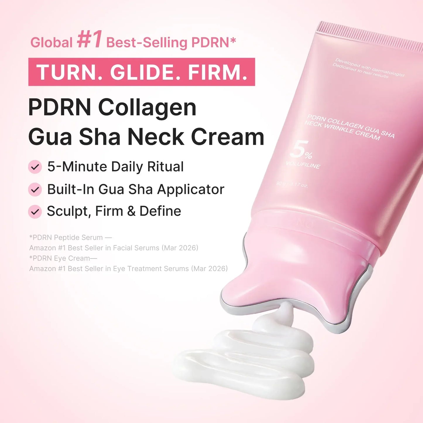 🦢Neck Wrinkle Eraser! Built-In Gua Sha Cream w/5% Anemarrhena Root Complex + PDRN Korean Skincare