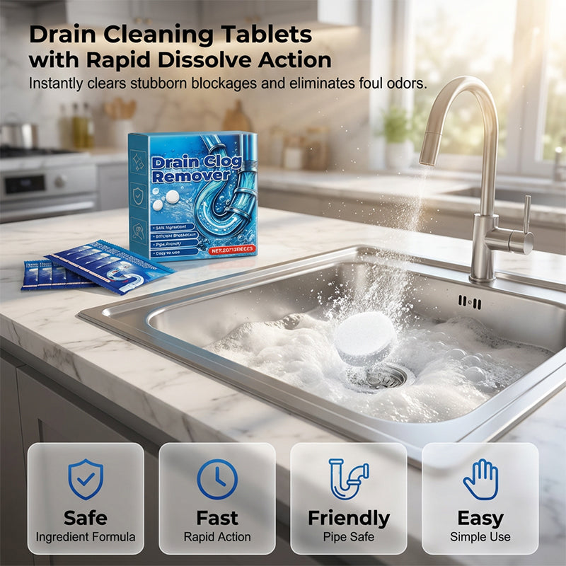 📢 Buy 1, Get 1 FREE! ⏰ Drain Clog Removal Effervescent Tablets